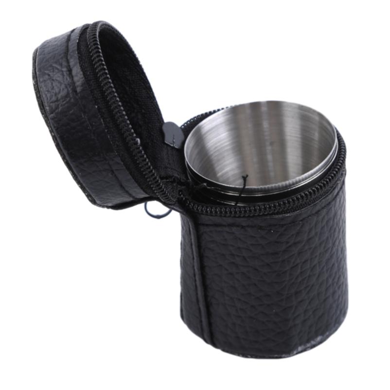 4/6 Stück Outdoor Camping Geschirr Reisebecher Set Picknick Zubehör Edelstahl Wein Bierbecher Whiskey Tassen 30ML