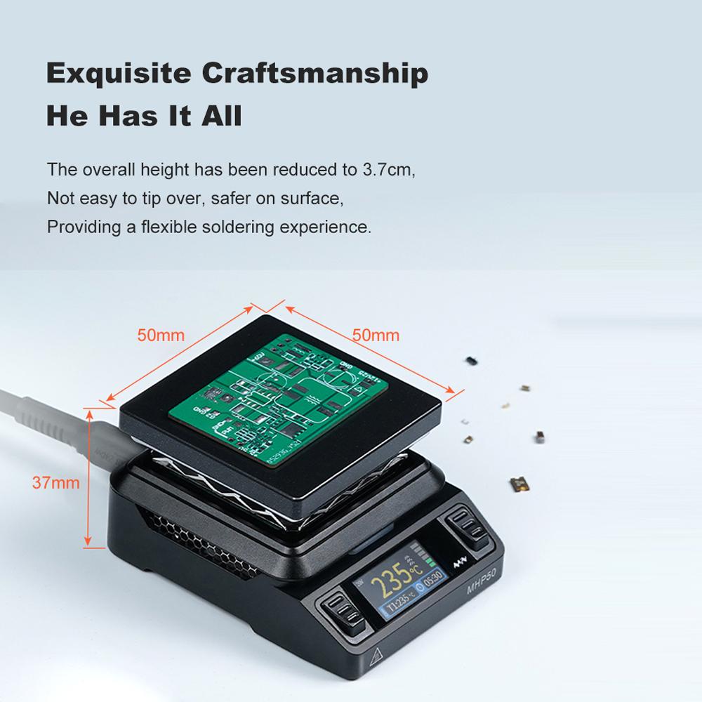 Constant Temperature Heating Platform 50*50mm Enlarged Heating Area Built in Cooling Fan 160*80 LCD Display Segmented