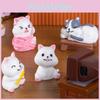 Adorable Resin Cat Figurines For Desk Decor Cute Mini Animal Ornaments Blind Box
