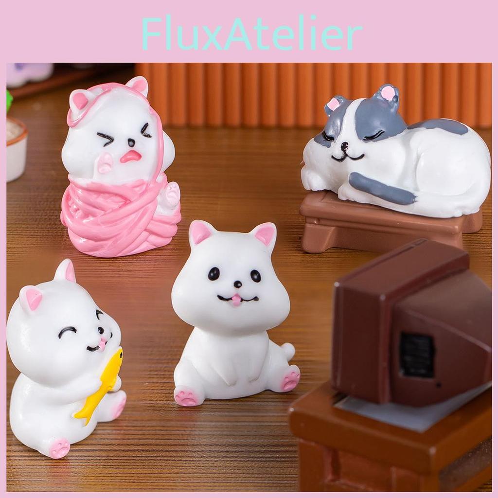 Adorable Resin Cat Figurines For Desk Decor Cute Mini Animal Ornaments Blind Box