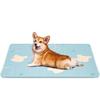 Summer Cooling Pet Mat Breathable Ice Silk Dog Cat Bed Pad Non Slip Gel Cushion for Kennel Crate Indoor Outdoor Use