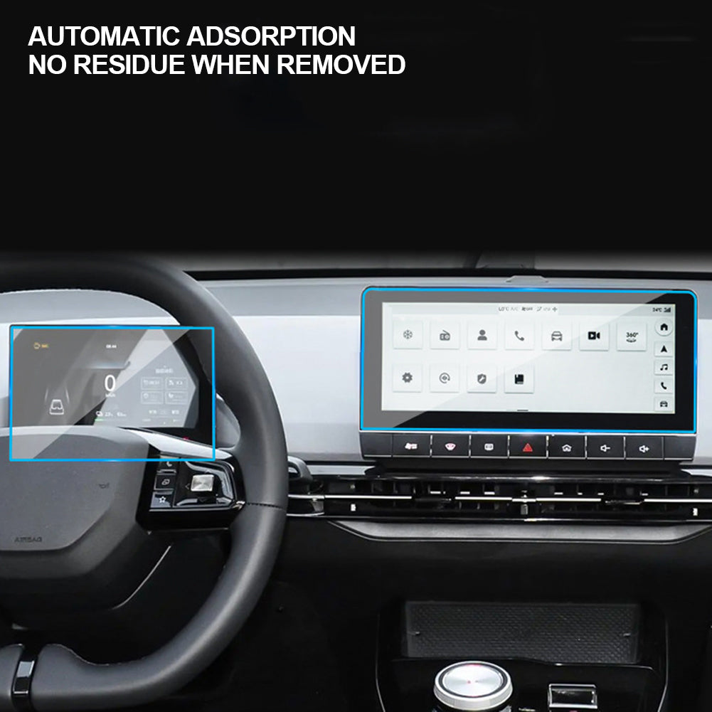 2Pcs Car Gear Panel Dashboard Navigation Interior Screen Protective Film TPU Anti-Scratch Sticker Protect For MG MG4 EV 2024-23