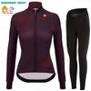 2025 Raudax Women Long Sleeve Jersey Pure Dye Coral Winter Cycling Clothing Outdoor Riding MTB Ropa Ciclismo Velveteen Bike Set