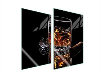 SZKLANA PŁYTA OCHRONNA DO KUCHNI 2x35x52 WHISKY