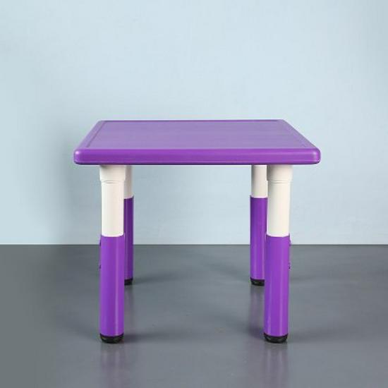 Adjustable Children's Plastic Square Table for Study & Dining