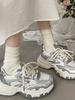 Women Sports Shoes  New Summer Women'S Casual Sneakers Thick Soled Slimming Lightweight Mesh Height Increasing Shoes