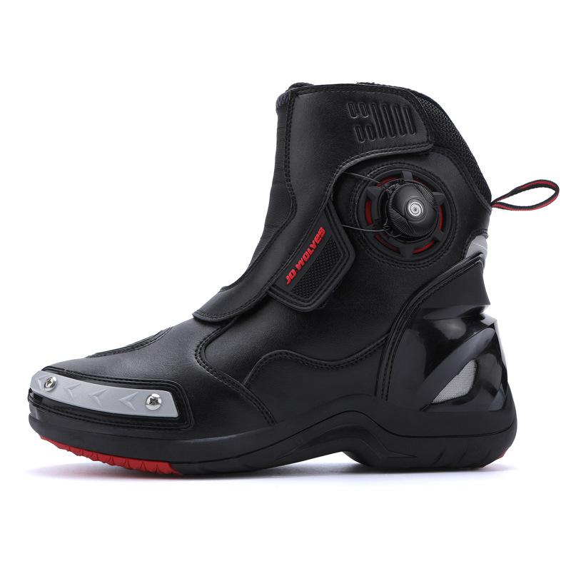 Waterproof Locomotive Shoes Luminous Motorcycle Riding Shoes Men's Riders Locomotive Boots Racing Short Boots Four Seasons