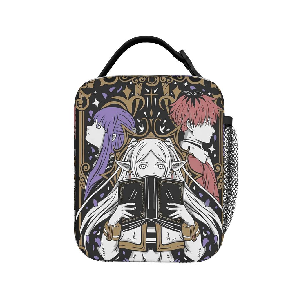 Frieren Manga Insulated Lunch Bags Portable Magician Reusable Thermal Bag Tote Lunch Box Beach Travel Men Women