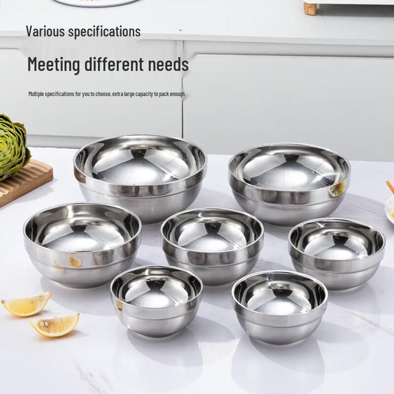 304 Stainless Steel Insulated Double-Layer Bowl