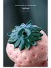Handmade Ceramic Strawberry Tea Caddy: Moisture-Proof Mini Black Tea Storage Jar