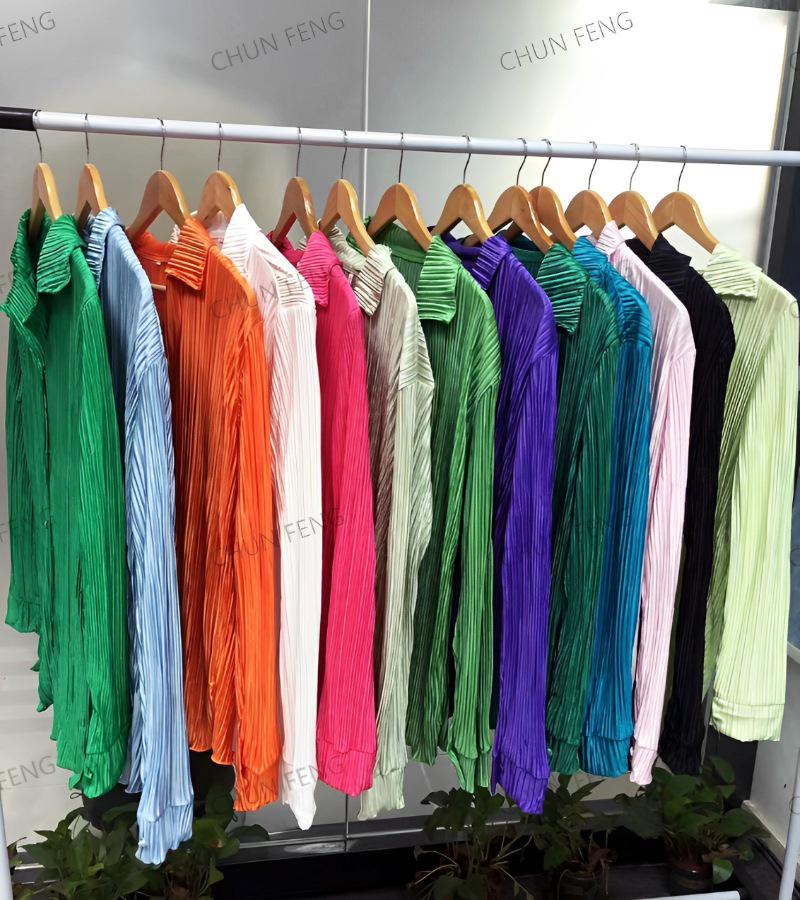 EU & US Women's Sexy Pleated Loose Casual Multi-color Set - Orange