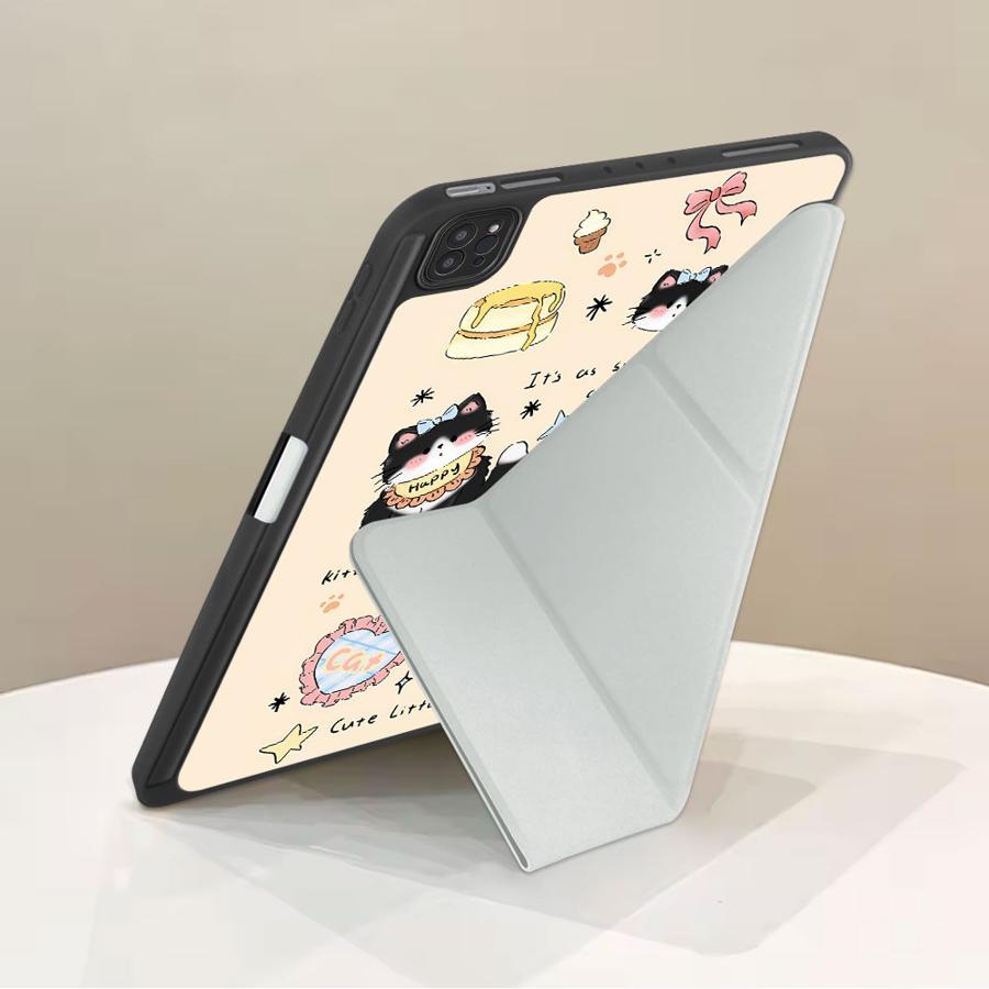 Black Cat Holder Cover Tablet Case For iPad Mini 6 7 Pro 2025 Air 4 5 M3 M2 1 2 M4 11inch Pro 11th 10th 9th 8th 7th 12.9inch