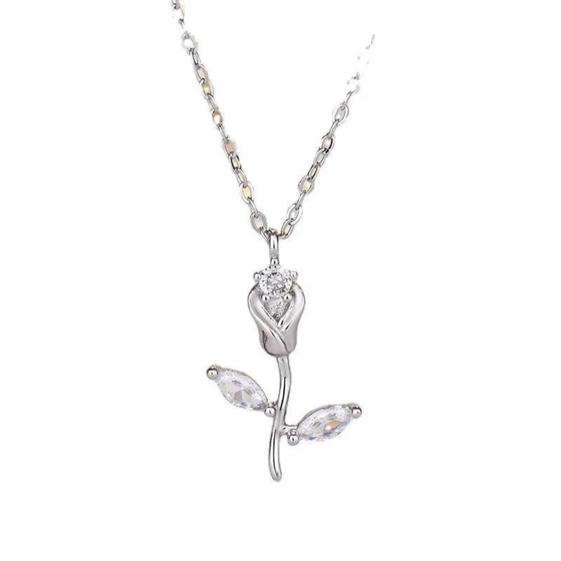 

Ожерелье с одной розой для девочек с кулоном Niche Fresh, цепочка на ключицу, подарок на день рождения ко Дню святого Валентина для девушки