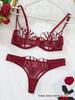 Z Cross-Border Ultra-Thin Lace Mesh Lingerie Set with Steel Ring