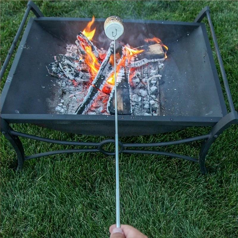 BBQ Malé Nářadí Rožňovací Tyče Typu Prodloužení Teleskopická Vidlička Špízy Barbecue Vidličky na Hot Dog Domácí Pohodlí Malé Nářadí