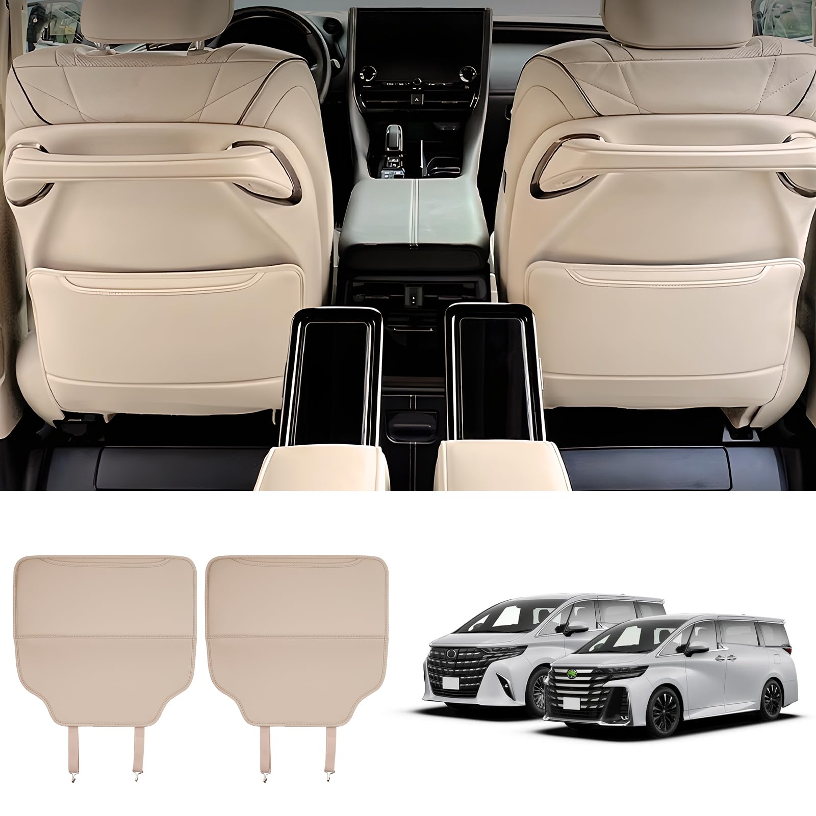 

GIMUYA Toyota New Alphard 40 Series Vellfire Kick Guard Чехол на заднее сиденье Защитная накладка на спинку сиденья ALPHARD VELLFIRE 40 Series Exclusive Protective бежевый