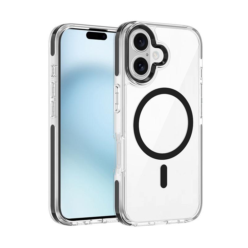 Applicable iPhone 17Air anti-collision two-in-one 2.5MM magnetic attraction metal lens Apple 16 anti-yellow mobile phone case
