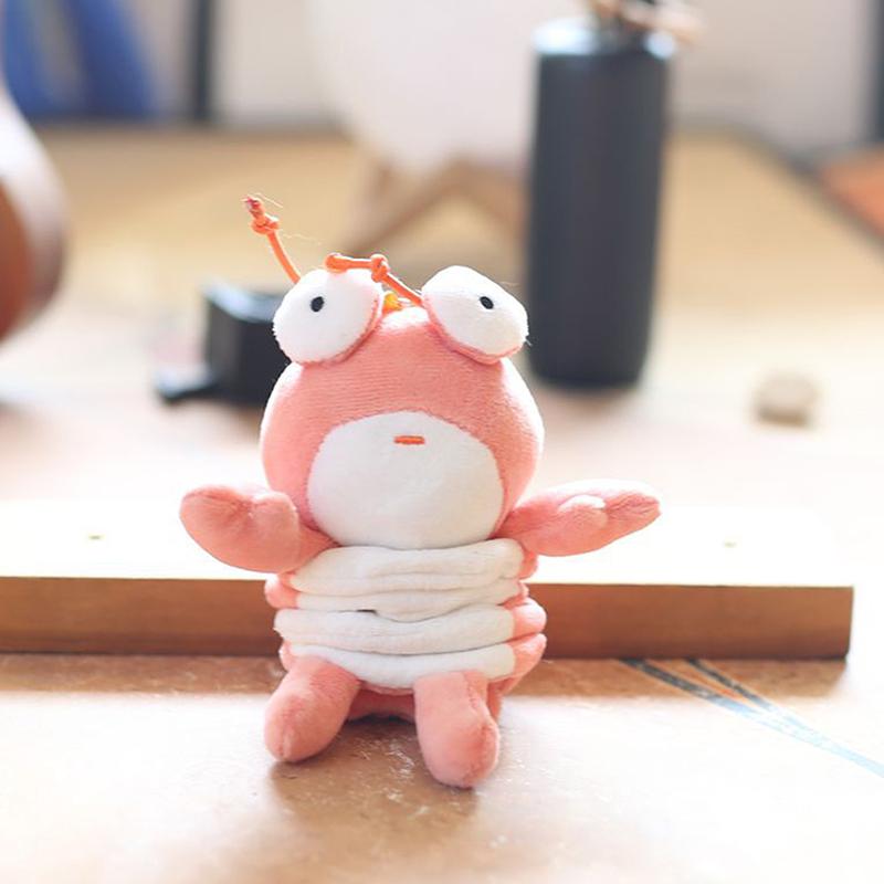 Cute Lobster Puppy Black Cat Plush Keychain Cute Bag Pendant Creatuve Fluffty Animals Keyring Kawaii Stuffed Doll Keychain