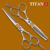 TITAN Professional Hair Scissors Barber Scissors Cutting Thiinning 6inch 440c Steel
