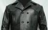 Nuovo sottomarino tedesco in vera pelle nera fatto a mano elegante cappotto da uomo blazer