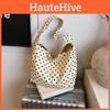 Polka Dot Fashion Leopard Print Pattern Women Large Capacity Canvas Bag Tote