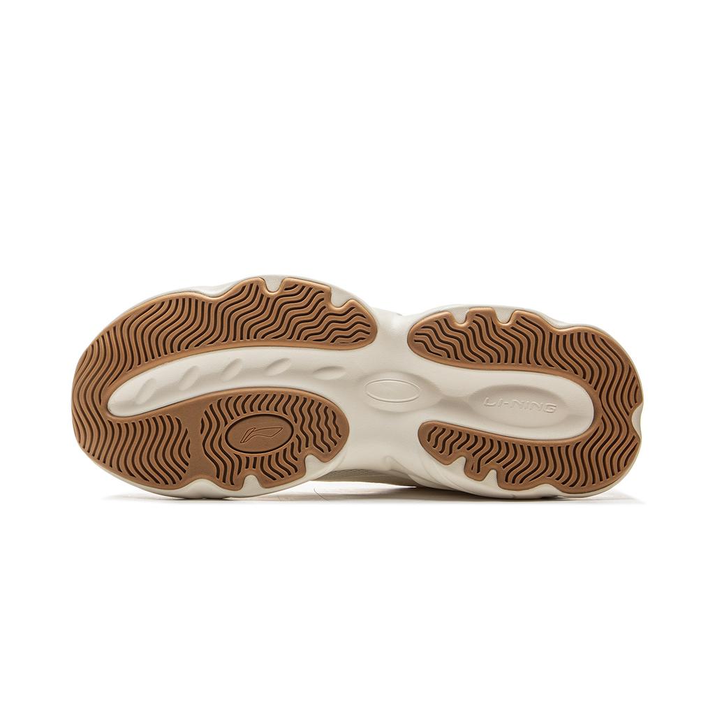 Li Ning Milk Coconut Versatile Retro Thick Sole Fashion Trend Shock Absorption Non-Slip Wear-Resistant Support Low-Top Casual Shoes AGCV129-4