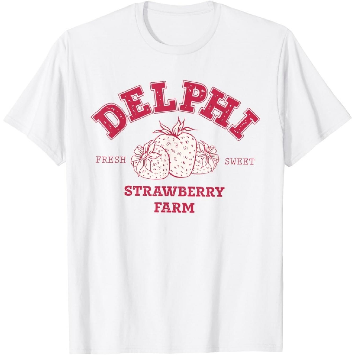 Delphi Strawberry Farm Service Fresh Sweet Womens T-Shirt XXXXXL белый
