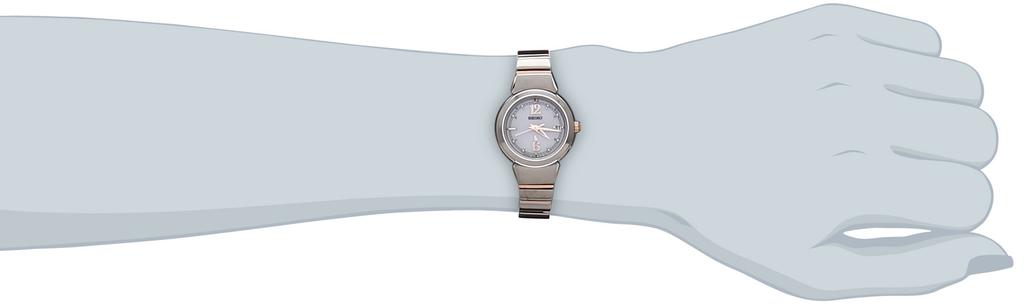 Seiko Watch Lucia Solar Watch with Sapphire SSVW051 Radio-Controlled Crystal, Gold,