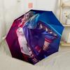 Harley Quinn Cosplay Outdoor Automatic Umbrella Retractable Design with 8-Rib Durability Lightweight Travel Essential Vibrant Pattern Umbrella