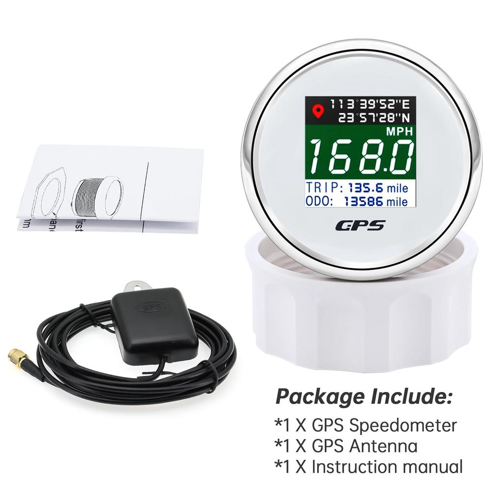 52mm Digital GPS Speedometer TFT Screen KMH MPH Knots Speed Gauge with GPS Antenna For Boat Car Motor Odometer Trip Gauge