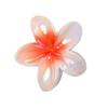 Plumeria Claw Clip: Candy-Colored Flower Updo Hair Accessory for Beach Vacations