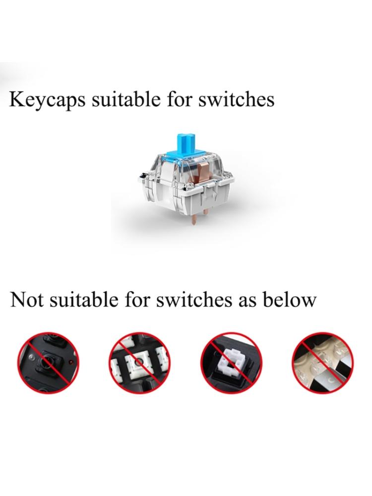 133Keys Blueberries Keycaps DA Profile 9.5mm Thick PBT Keycap For 61/87/104/108 Layout Mechanical Keyboard Keycaps
