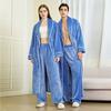 Men's Plush Fleece Robe Set Bathrobe Spa Robes With Pockets Soft Winter Shawl Collar Long Sleeve Robe Warm Pants Set for Men Fluffy Homewear Sleepwear