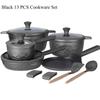 DONNOR Kitchen Cooking Set 12 Pcs Pots and Pans Set Non-toxic Healthy Pots and Pans Set Non Stick Saucepans Steamer Set