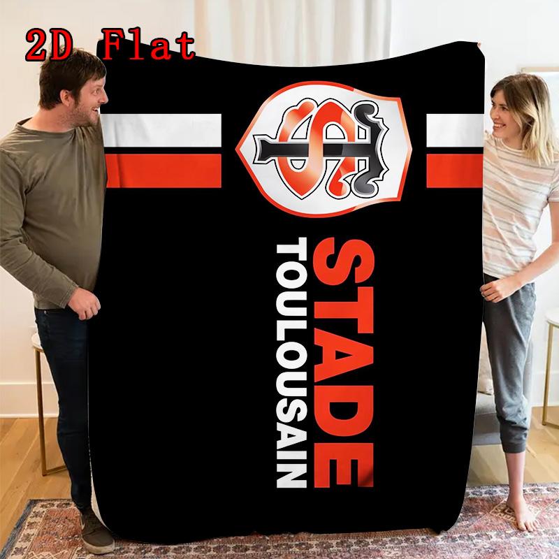 Stade Toulousain 2D Flat Pattern Flannel Blanket High quality All Seasons Warmth and Comfort Perfect for Christmas Gifts.MMT0918281