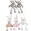 Sleep Baby Soothe Long Ear Bunny Rabbit Bear Plush Doll Soft Stuffed Kid Toy