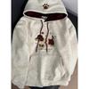 Damen Sweatshirt Baumwolle Oversize Kapuze Fleece Verdickt Locker Halboher Kragen Lässiger Pullover Langarm Winter Sweatshirt Top
