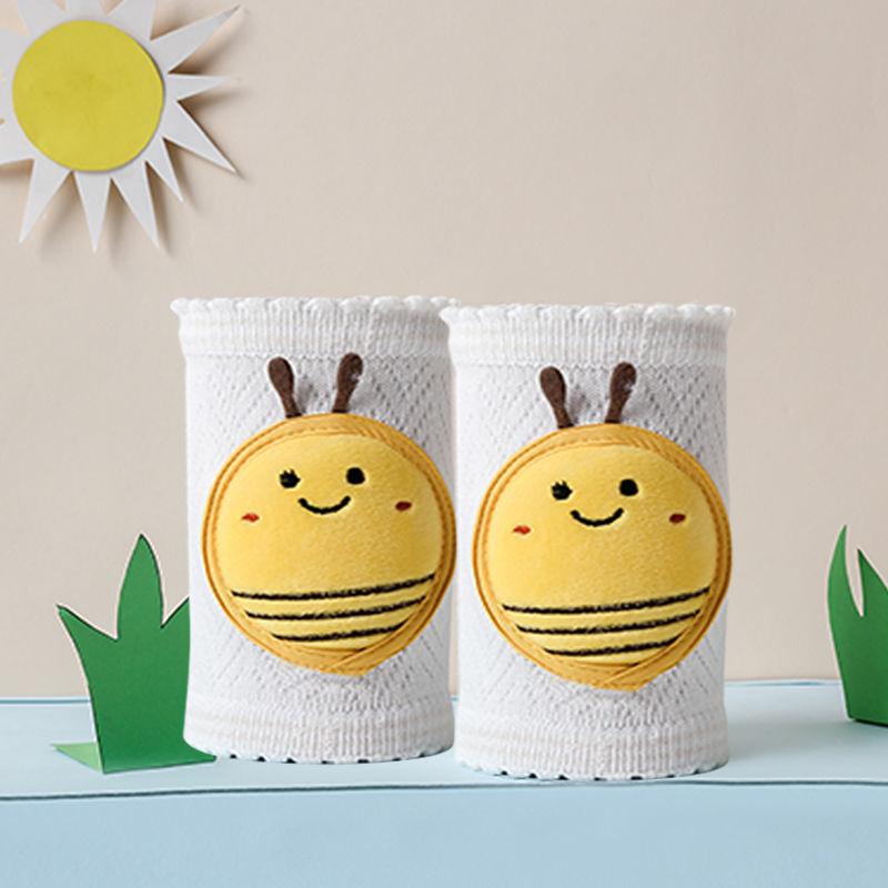 Cartoon Animal Fruit Kids Knee Pads Summer Mesh Breathable Baby Learning Walk Crawl Protection Anti-Fall Gear
