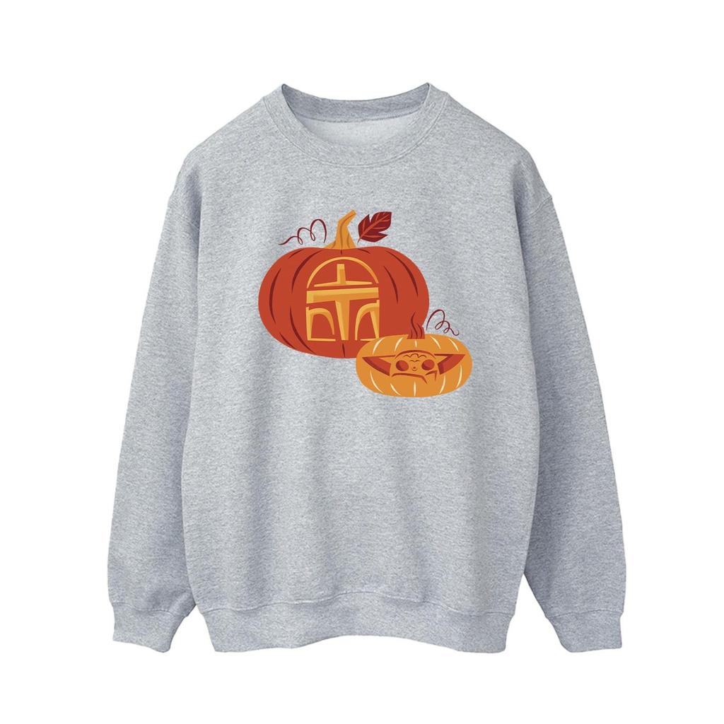 Star Wars Mandalorian Mens Pumpkin Sweatshirt