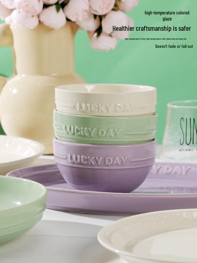 Creative Cream-Style Rice and Soup Bowl - 2024 New Tableware Collection: French Shallow Plate Edition