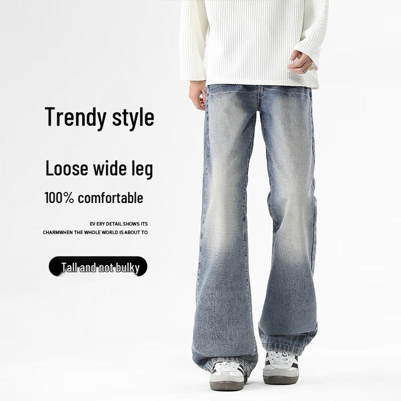 

VUUG Мужские джинсы прямого кроя свободного покроя в американском стиле L