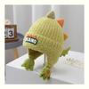 Dinosaur Kids Hat Winter Warm Knitted Earflap Beanie For Children 2-10 Years