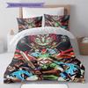 Adventure Game  Pattern Bedding Quilt Set Quilt Cover Pillowcase Home Decoration Birthday Gift (1 * Duvet Cover + 2 * Pillowcase, Without Core)