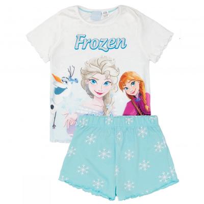 Girls Anna And Elsa Short Pajamas Set