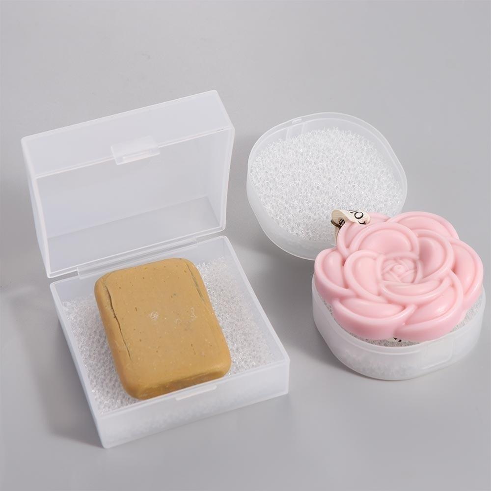 Transparent Soap Dish Sponge Soap Holder Creative Soap Box with Cover  Home
