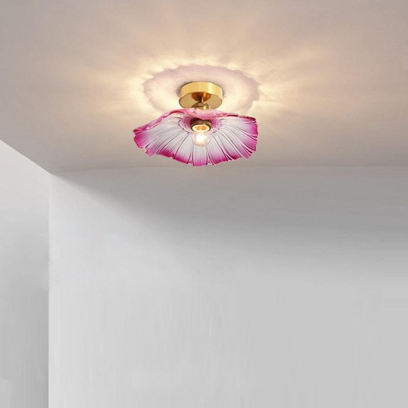 Французская люстра для ресторана Американский сад Простой Кофейня Легкая роскошь Чувство сложности Креативная подвесная лампа в виде лотоса