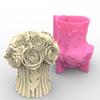 Rose Flower Silicone Molds DIY Crafts Plasters Mold Handmades Scented Candle Mold Table Ornament Mould Easy to Use