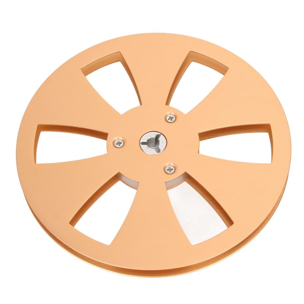 1 4 7 Inch Empty Reel 6 Hole Aluminum Alloy Open Reel Sound Tape Empty Reel Opening Machine Part Gold