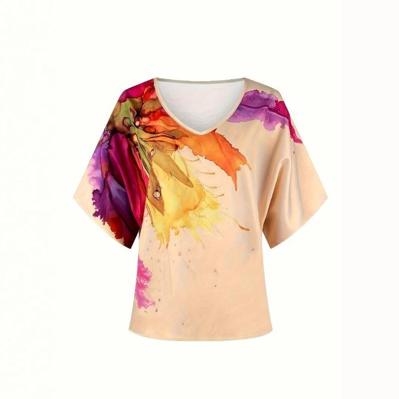 Comfortable Round-neck Loose Casual Printed Set