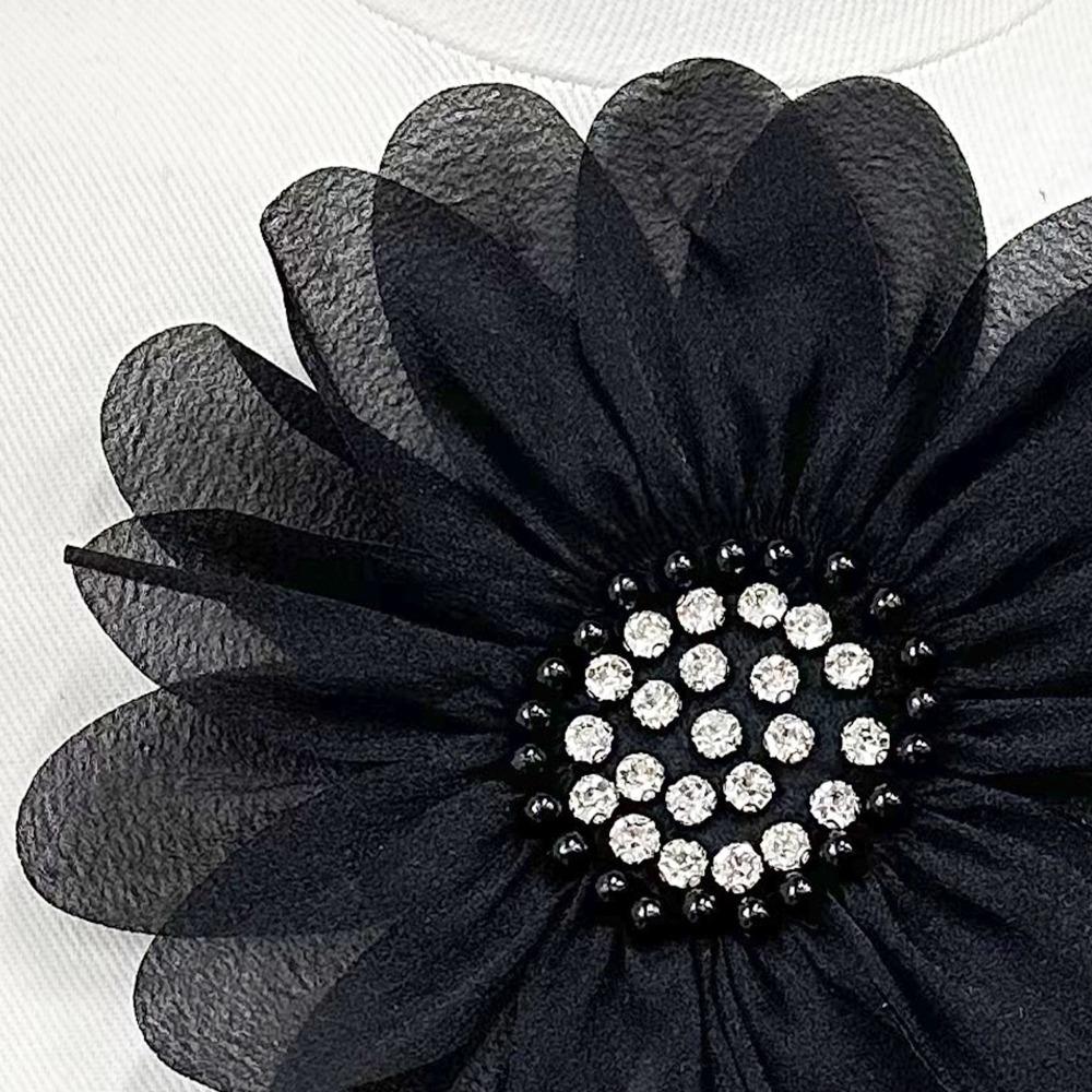 Large Size Gauze Flower Appliques DIY Clothing Patches New Dress Decoration  Dress